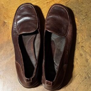 Nurture Brown Leather Slip On Comfort Loafers‎ Shoes